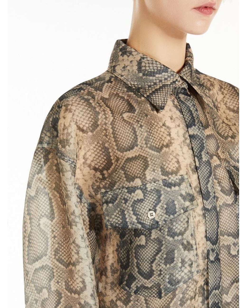 Sportmax Multicolor All-Over Patterned Long-Sleved Top