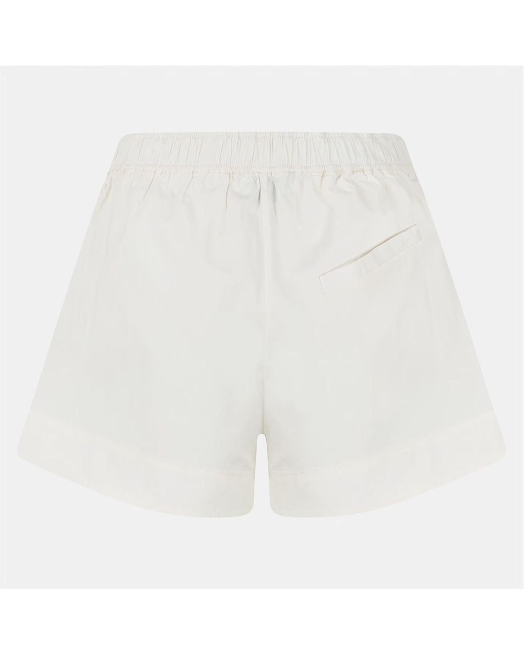 Ganni White Logo Shorts