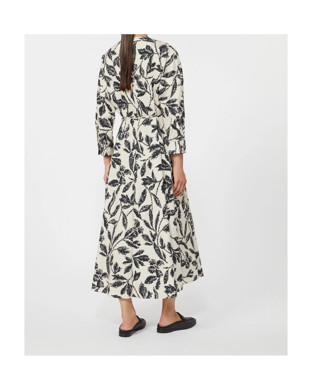 Max Mara White Camino V-Neck Dress