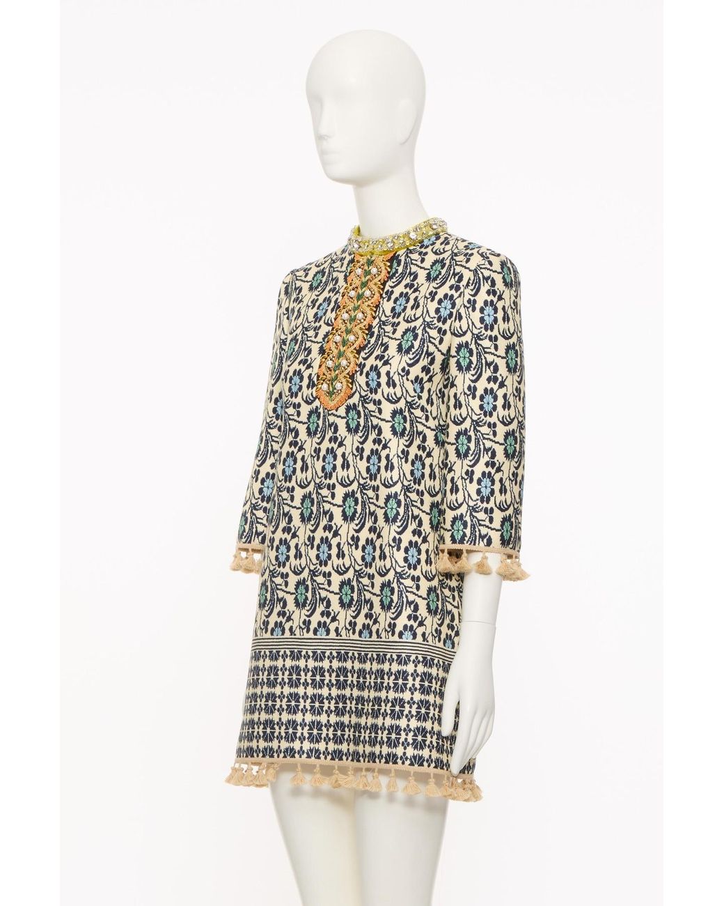 Valentino White Floral-Print Dress