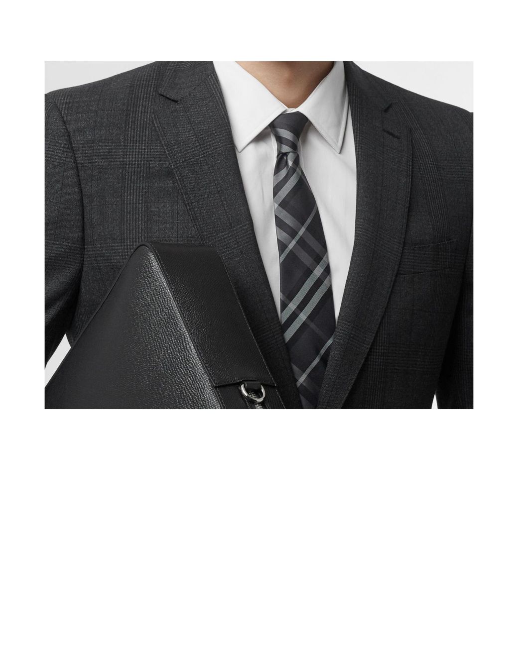 Burberry White Classic Cut Vintage Check Tie for men