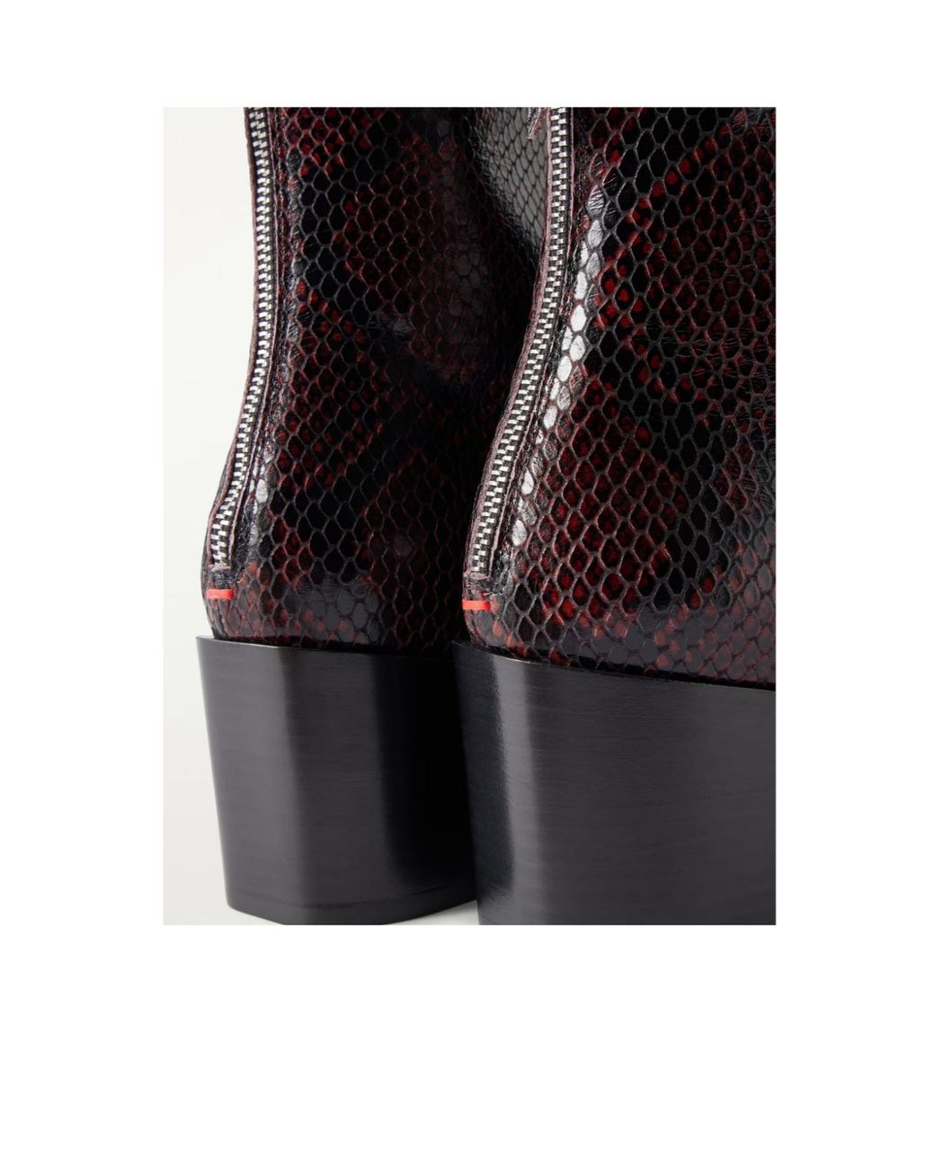 Aeyde Brown Sneak-Effect Leather Ankle Boots