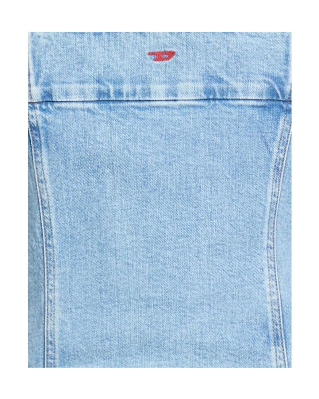 DIESEL Blue Plain Colour Top