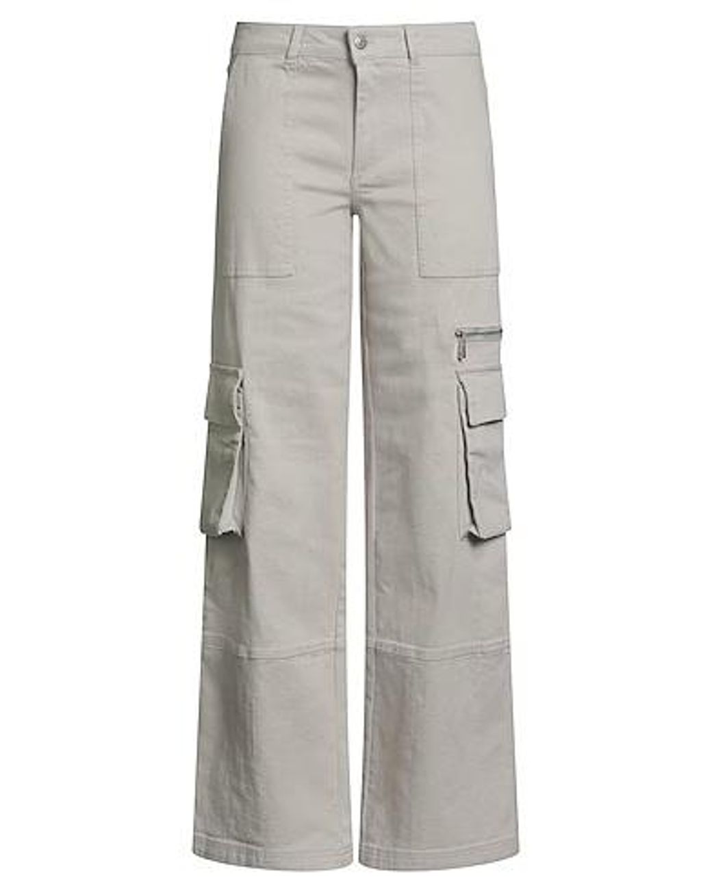 MAX&Co. Gray Slim-Fit Solid-Color Cargo Pants