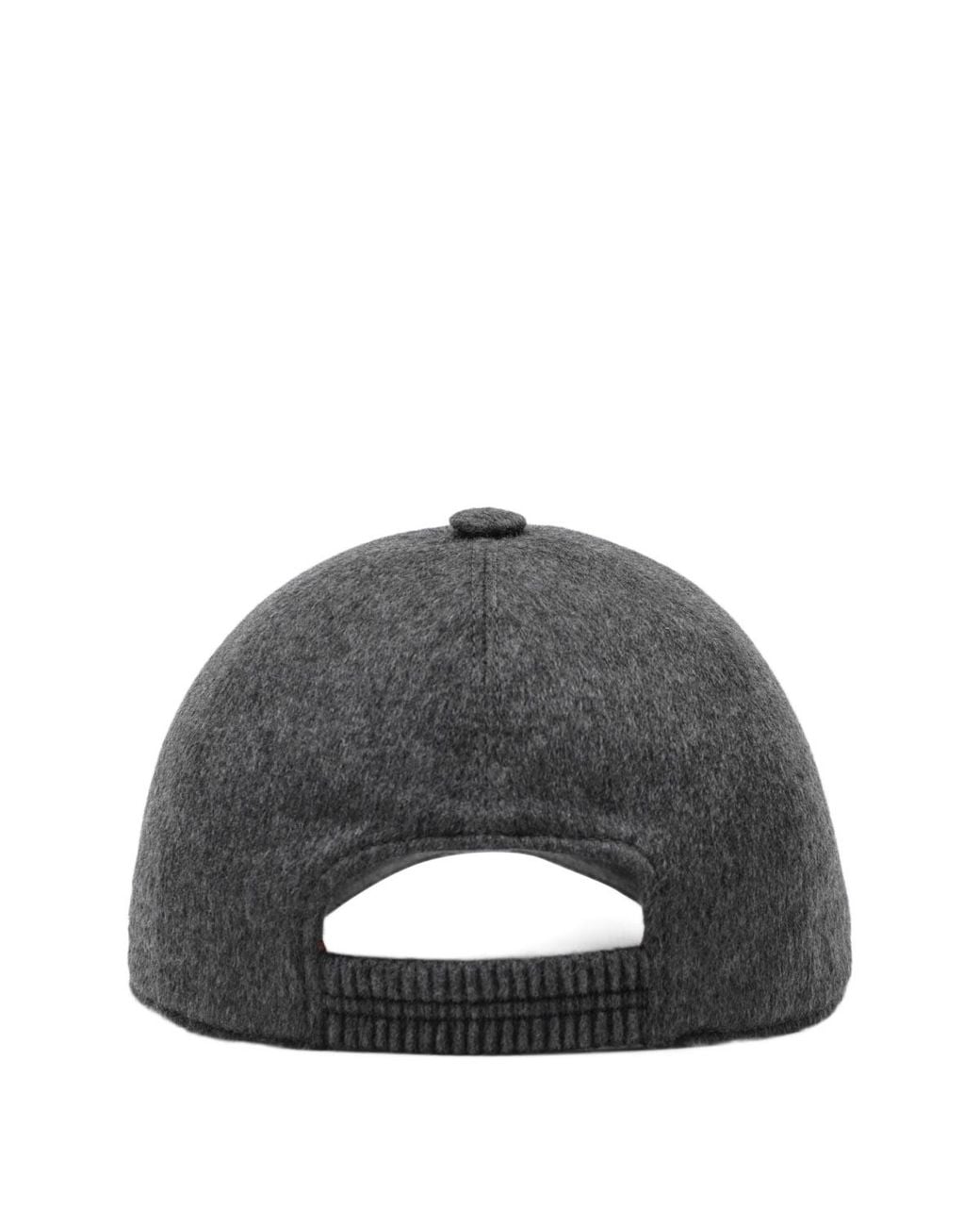 Zegna Gray Oasi Curved Peak Cap for men