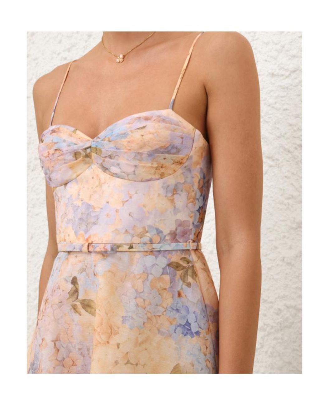 Zimmermann Pink Valiant Tucked Midi Dress