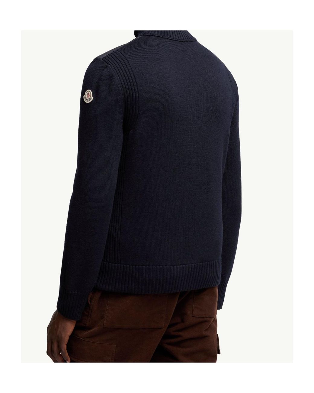 Moncler Blue Padded Zip-Up Cardigan for men