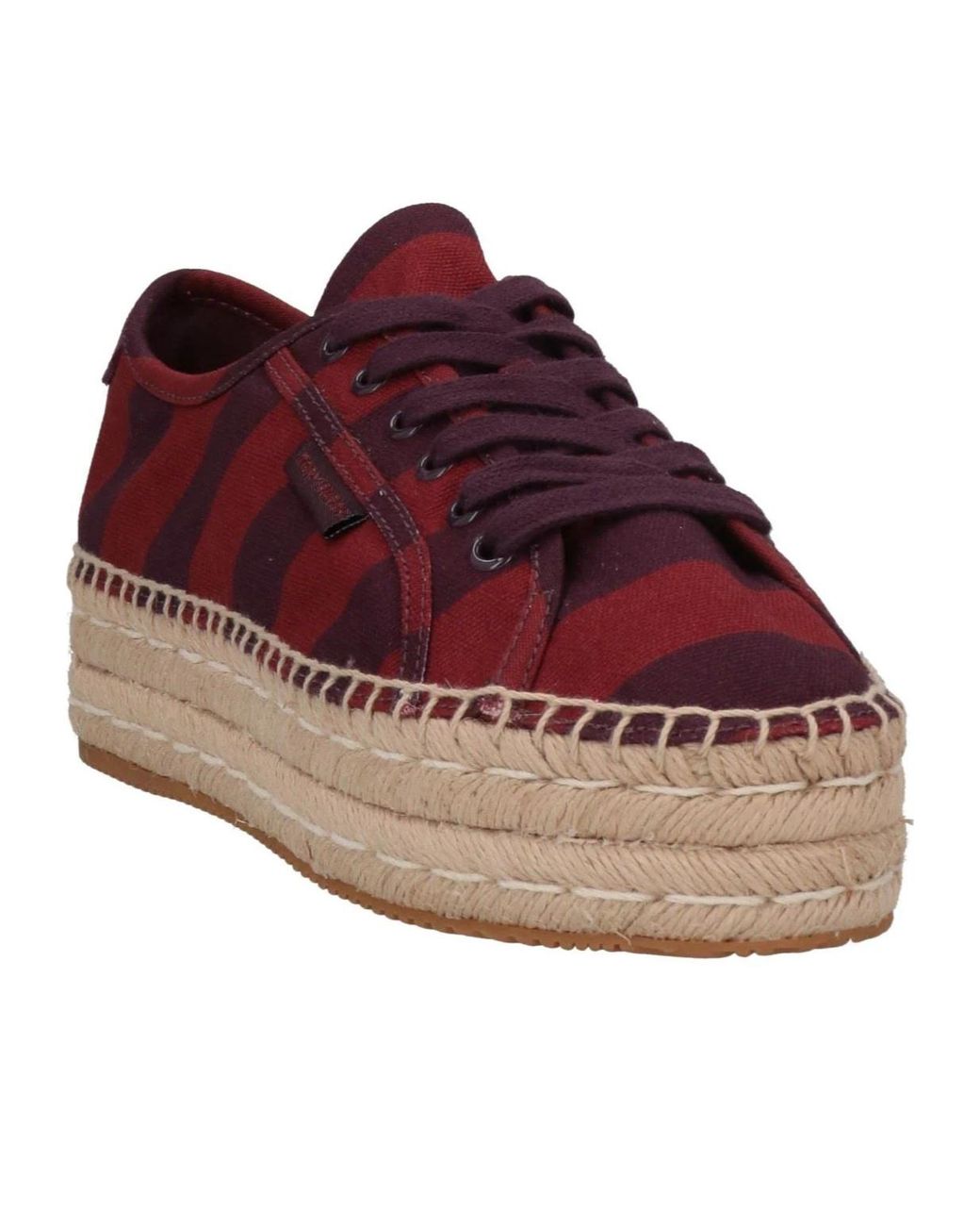 Tory Burch Red Round-Toe Low-Top Casual Shoes
