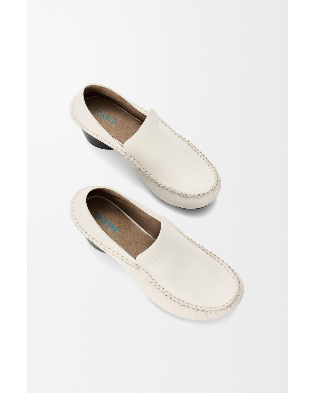 Loewe White Oval Loafer