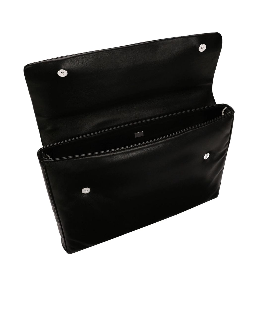 Dolce & Gabbana Black Mediterraneo Foldover Top Messenger Bag for men