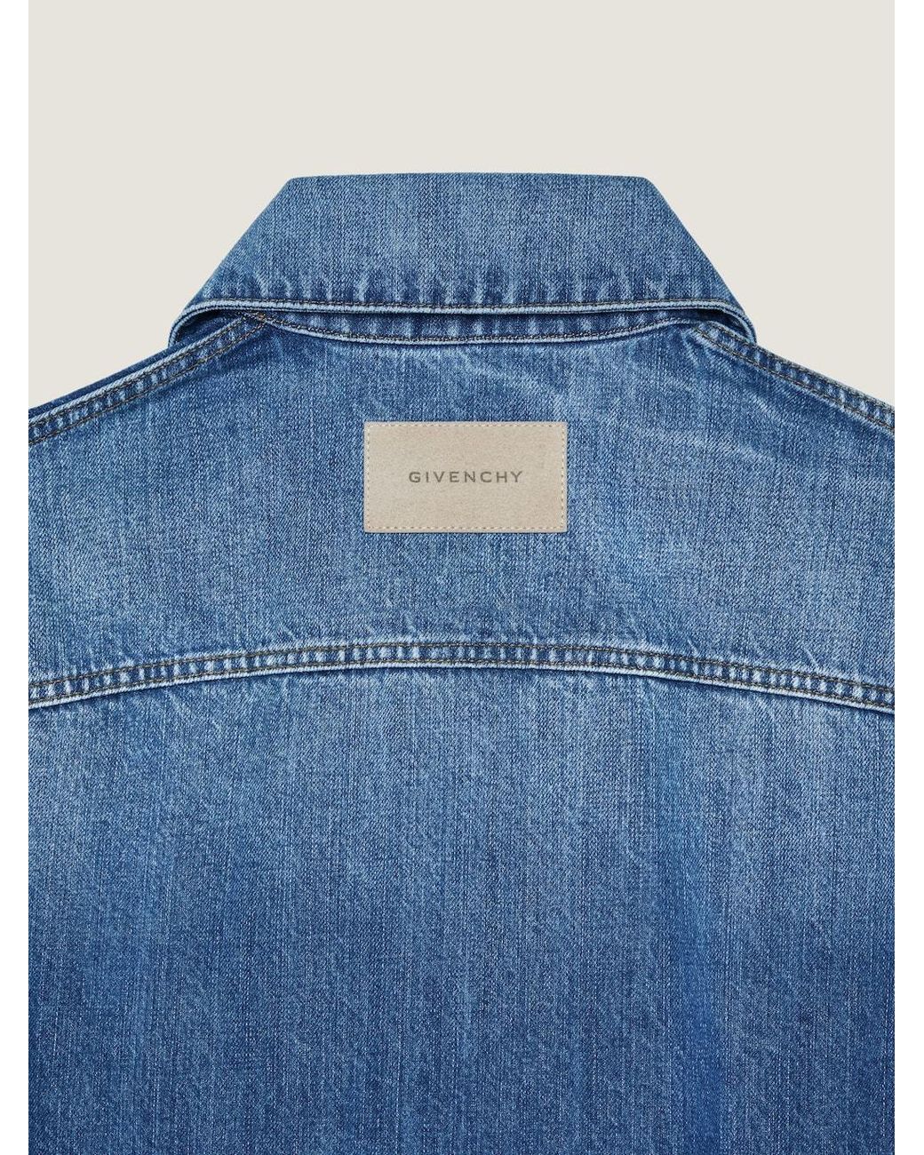 Givenchy Blue Asymmetric Hem Denim Jacket