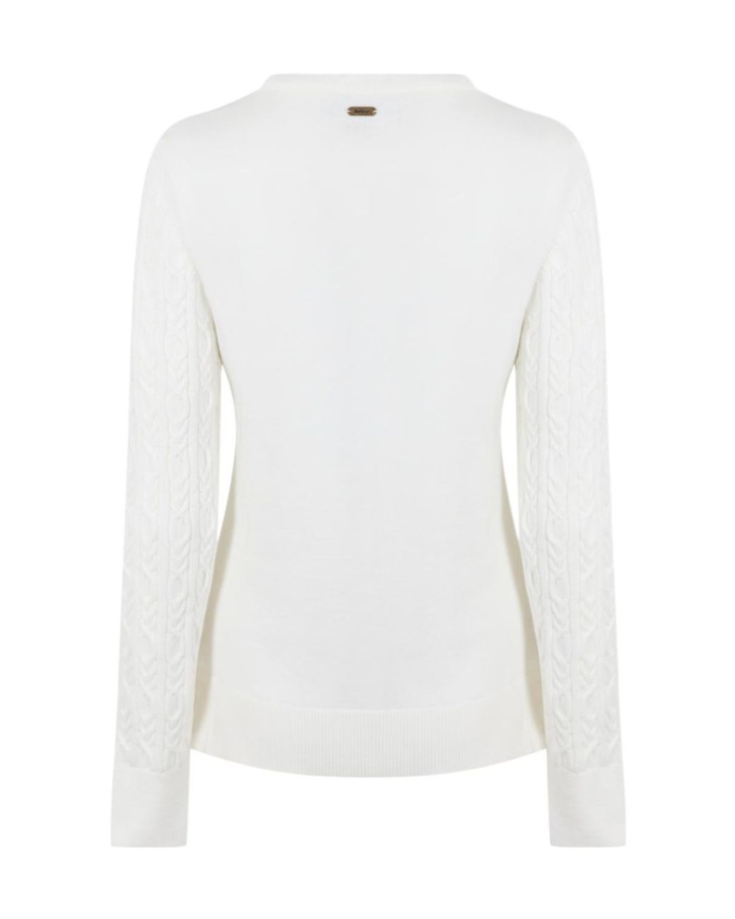 Barbour White Hampton Knit Sweater