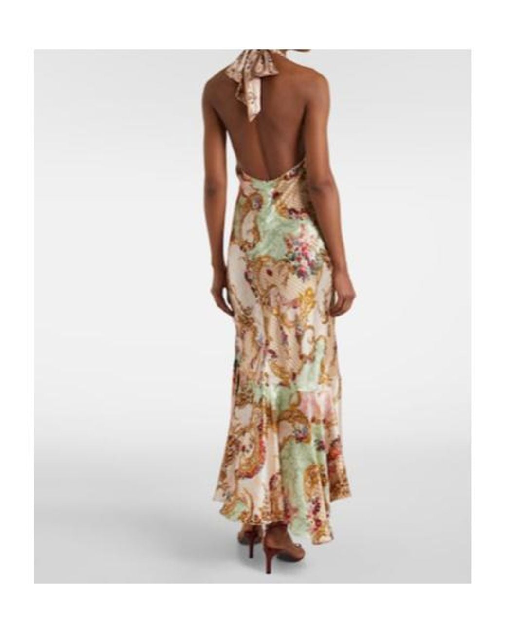 Camilla Metallic Queens Quarters Silk Maxi Dress