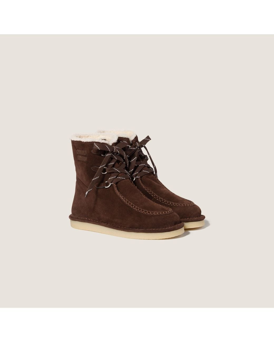 Miu Miu Brown Suede Booties