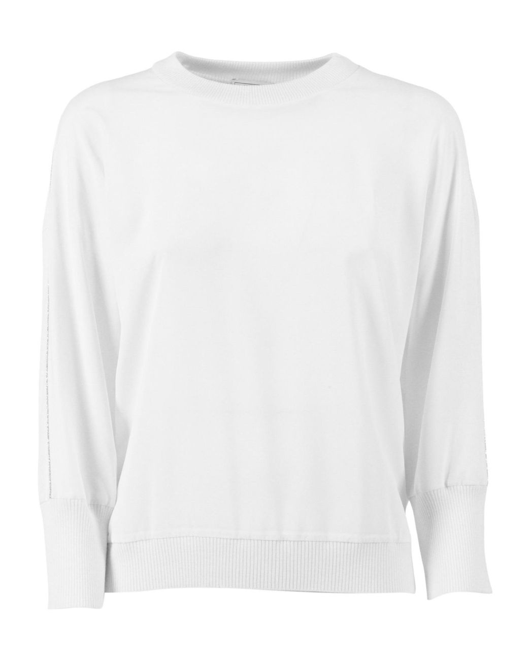Peserico White Light-Detail Knitted Sweater