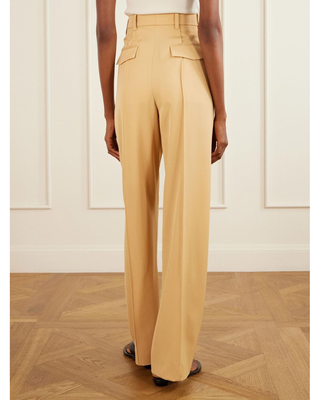 Wardrobe NYC Natural Pleated Details Casual Pants