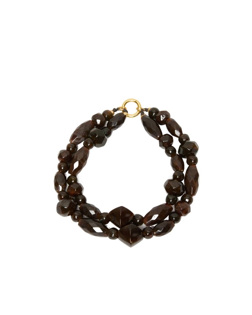 Max Mara Metallic Double-Layer Necklace