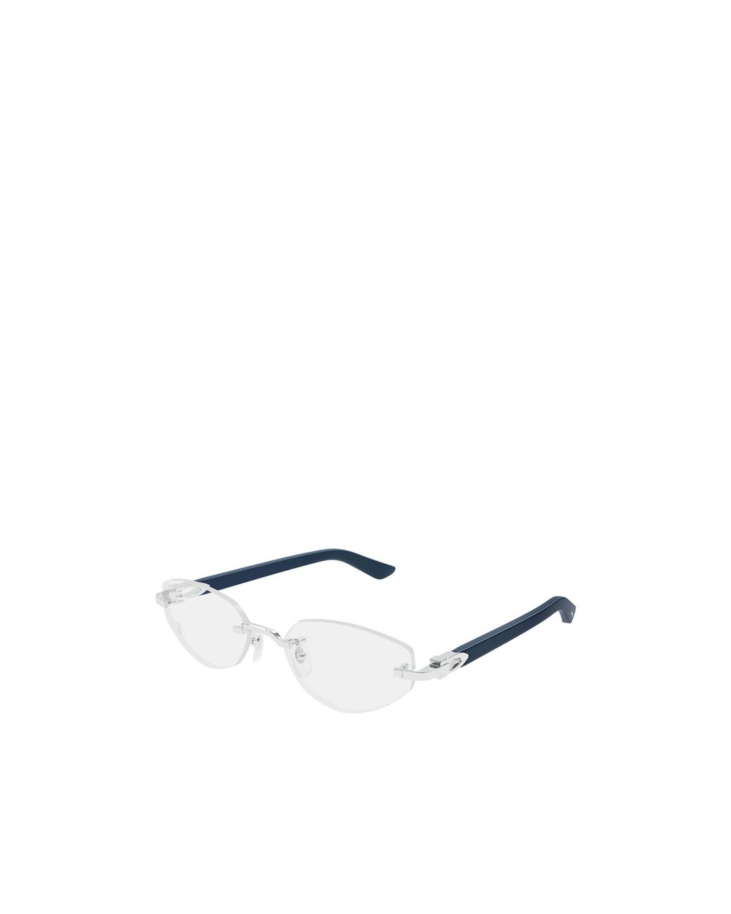 Cartier White Cat Eye Frame Glasses