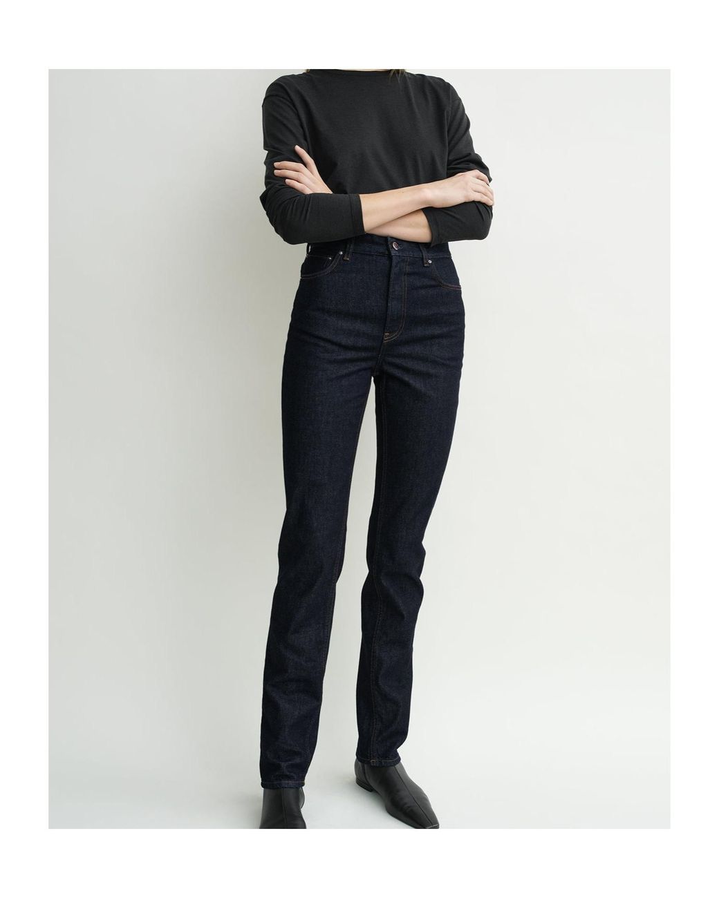 Totême Blue High-Waisted Slim-Fit Jeans