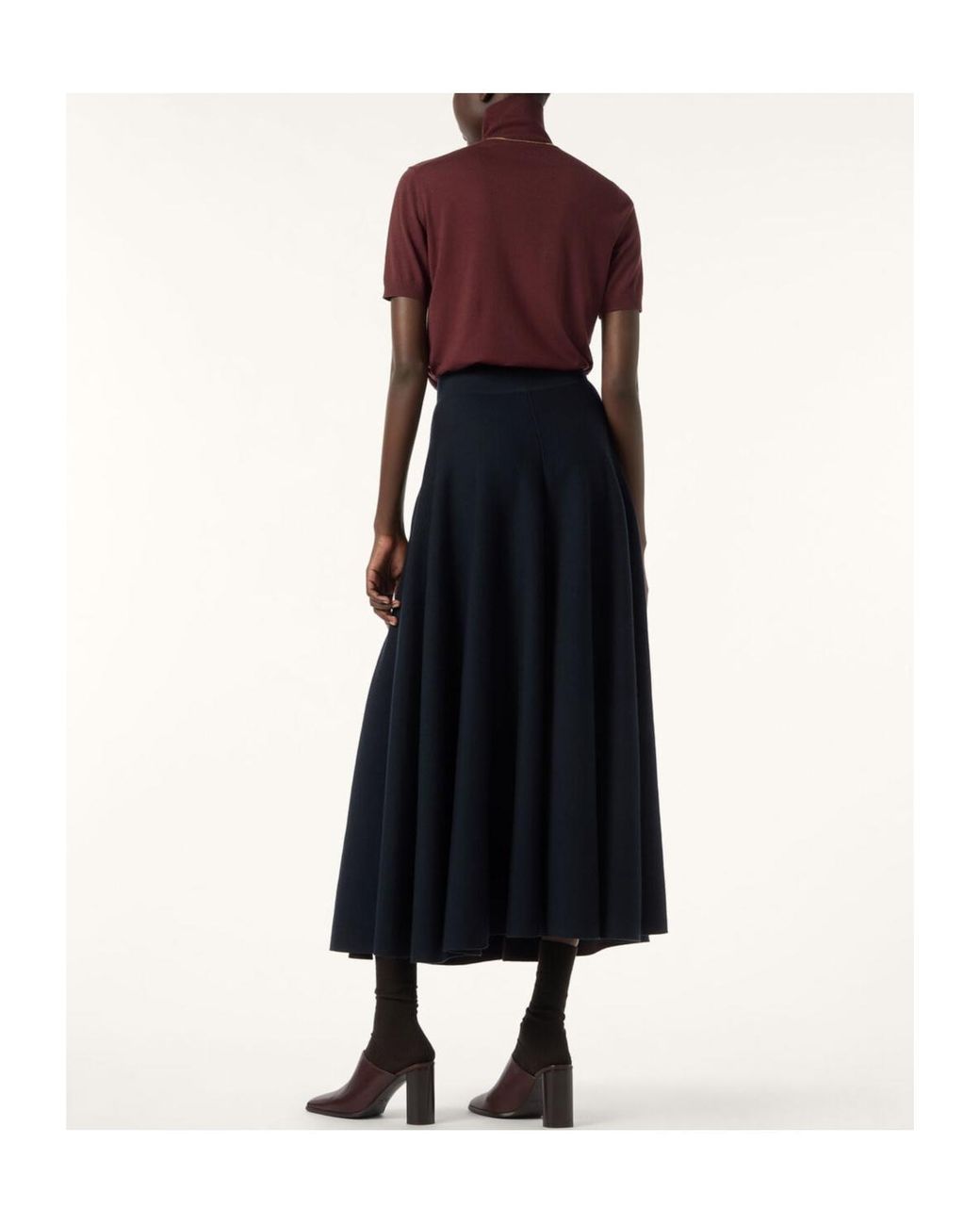 Loro Piana Red Short-Sleeved Turtleneck Sweater
