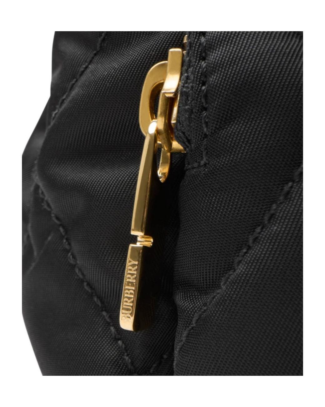 Burberry Black Quilted Horseshoe Drawstring Backpack