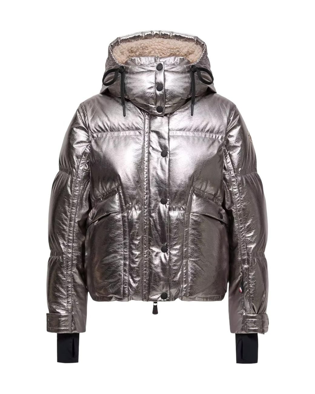 Moncler Gray Grenoble Hooded Quilted Down Jacket
