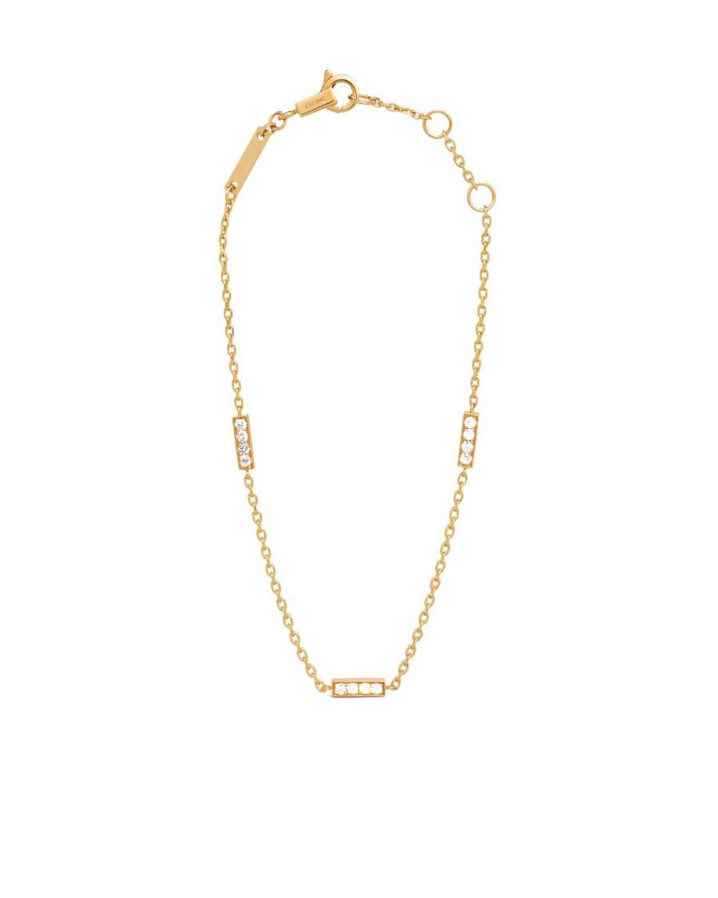 Céline White Line Triple Bracelet