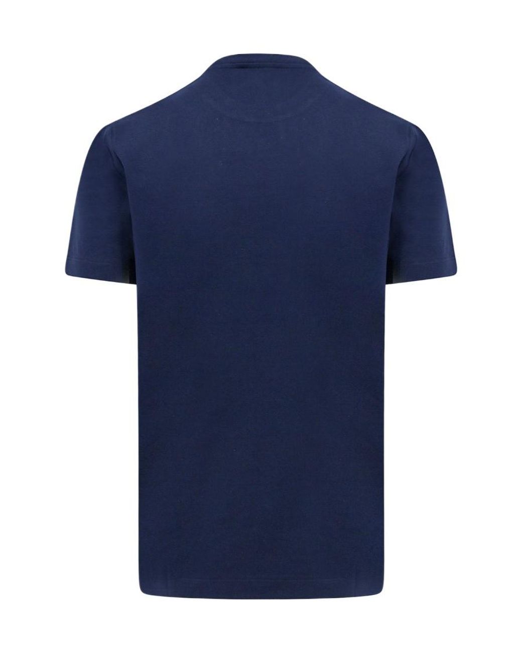 Versace Blue Medusa Head-Printed Crewneck T-Shirt for men