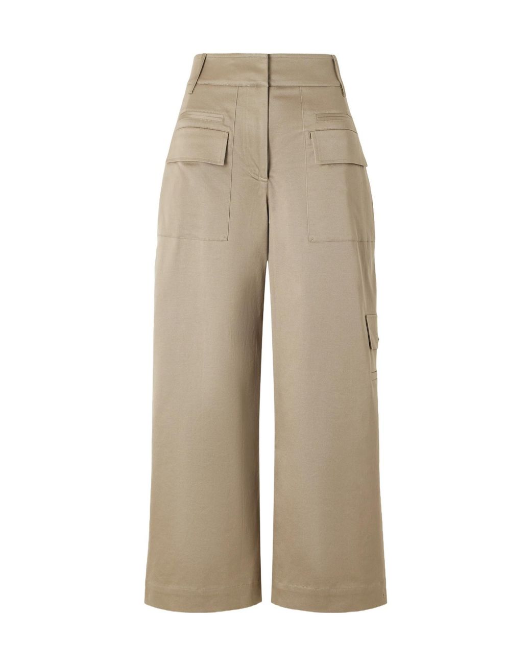 Proenza Schouler Natural Wide-Leg Trousers