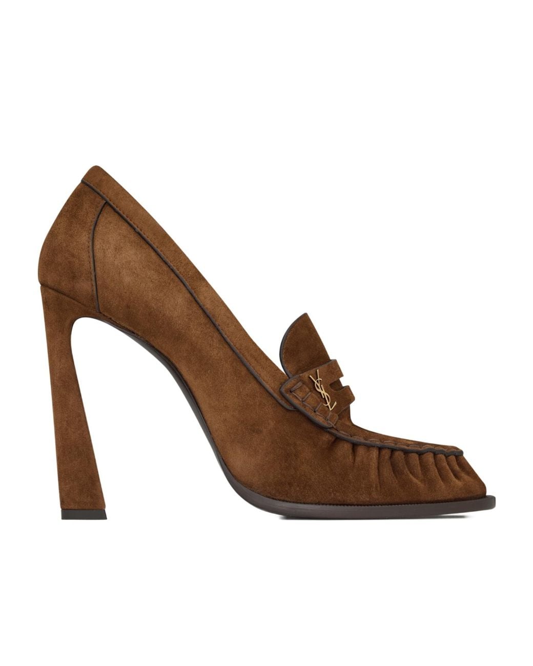 Saint Laurent Brown Le Loafer 110 Heeled Pumps