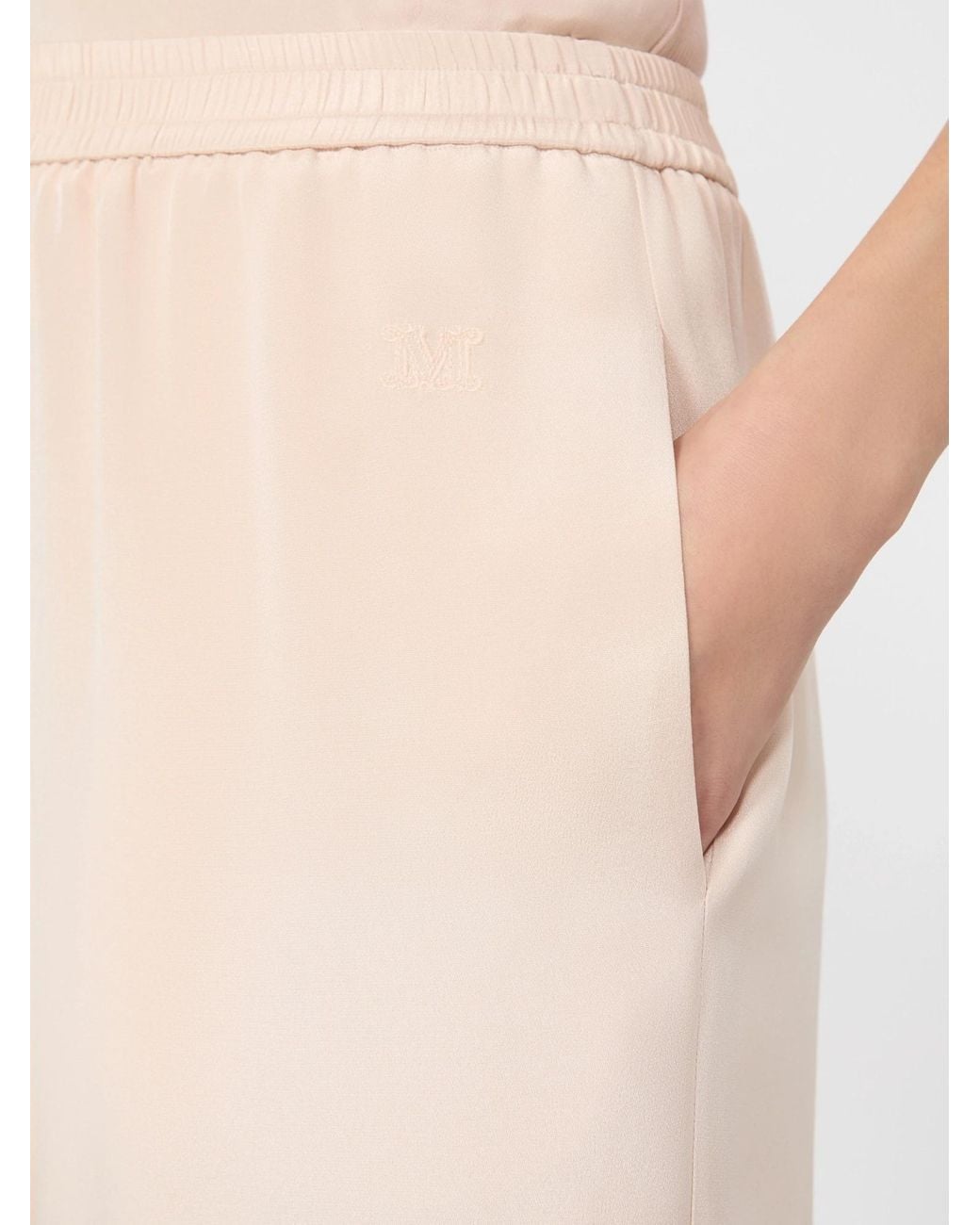 Max Mara White Mxmvolonta Wide-Leg Pants