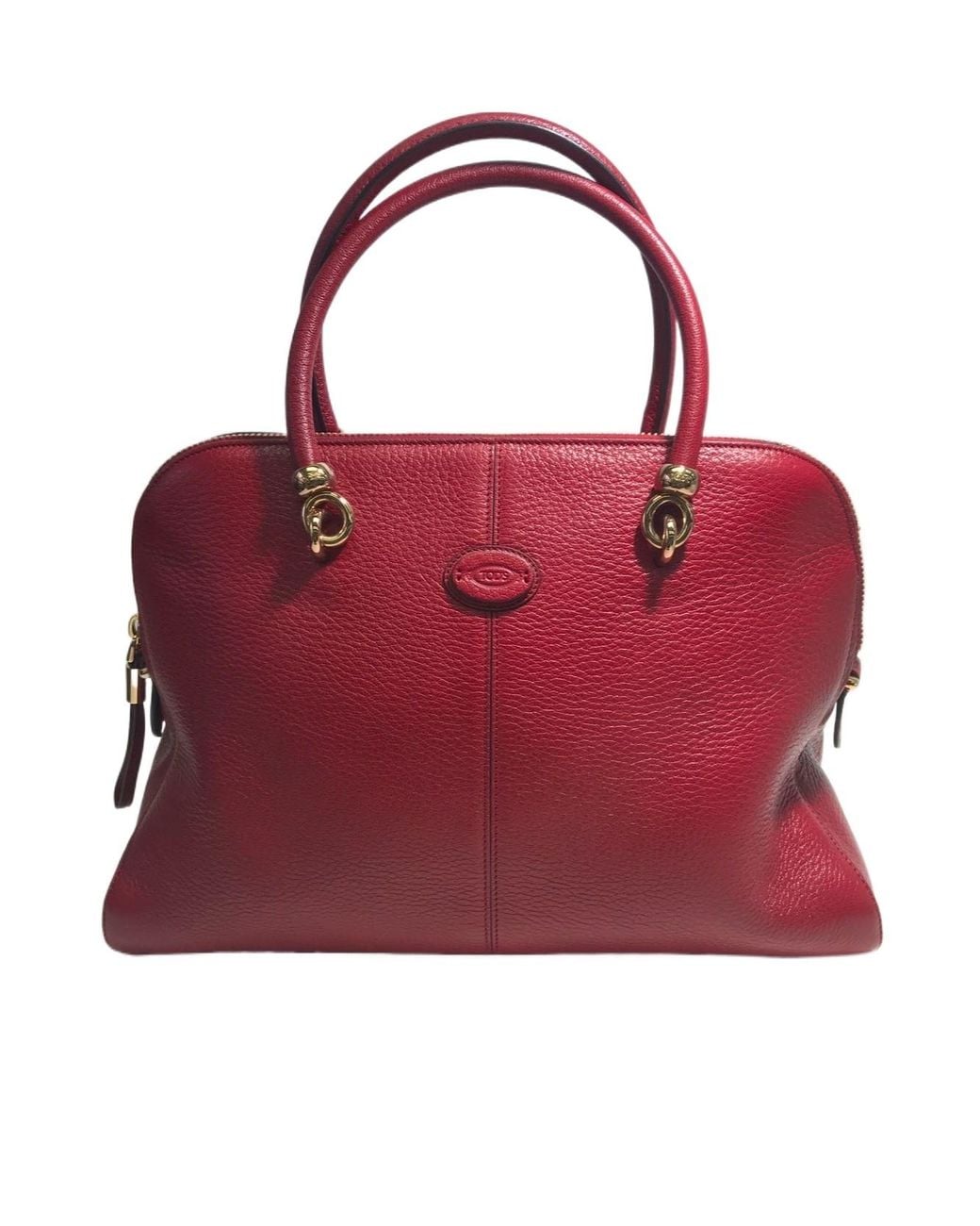Tod's Red Zipper Shoulder Bag