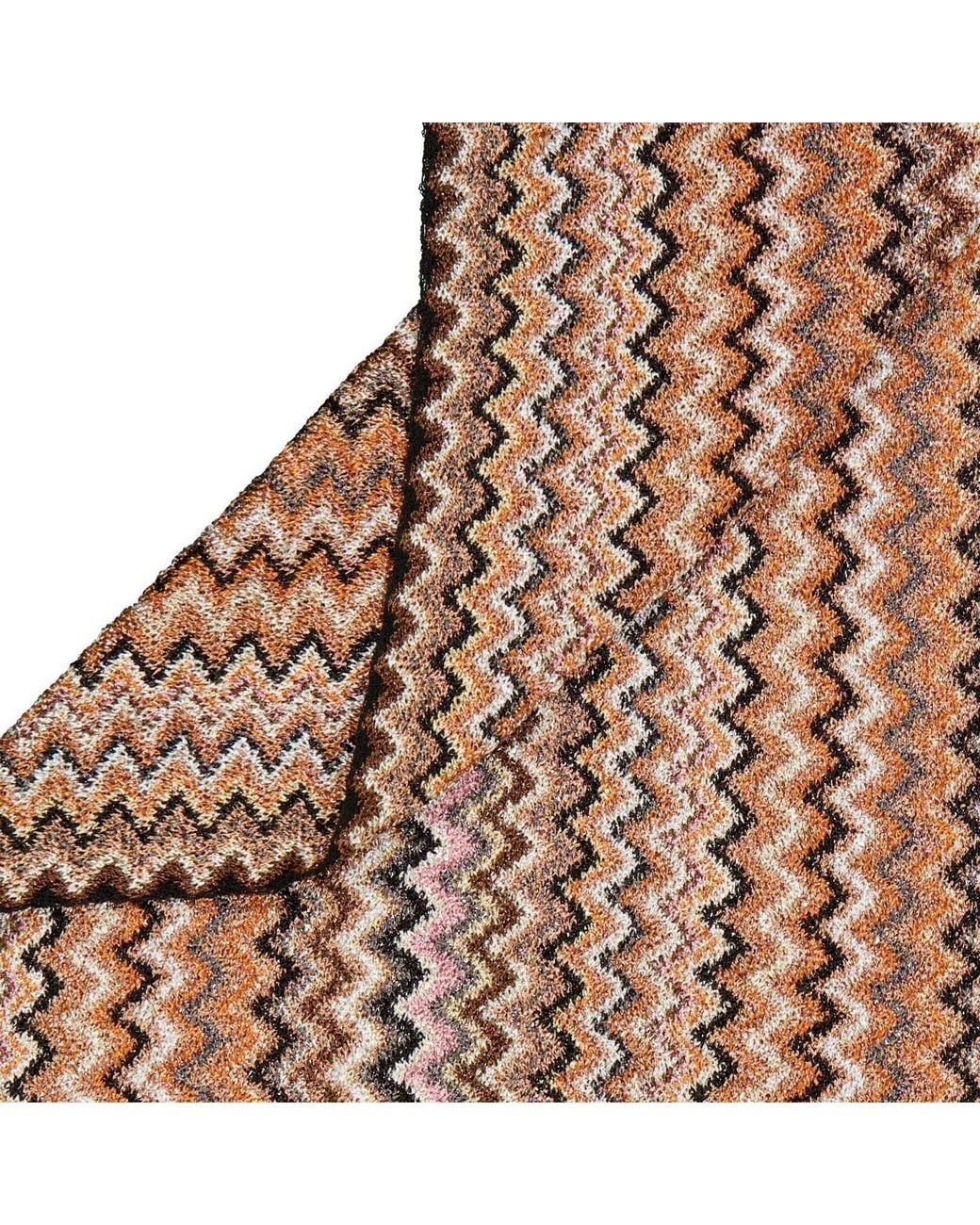 Missoni Natural A Long Scarf With Serrated Patterns