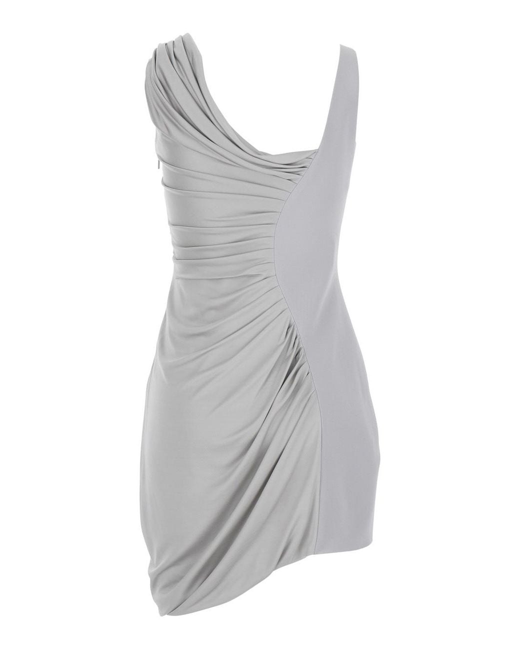 Versace Multicolor Ruched Sleeveless Dress