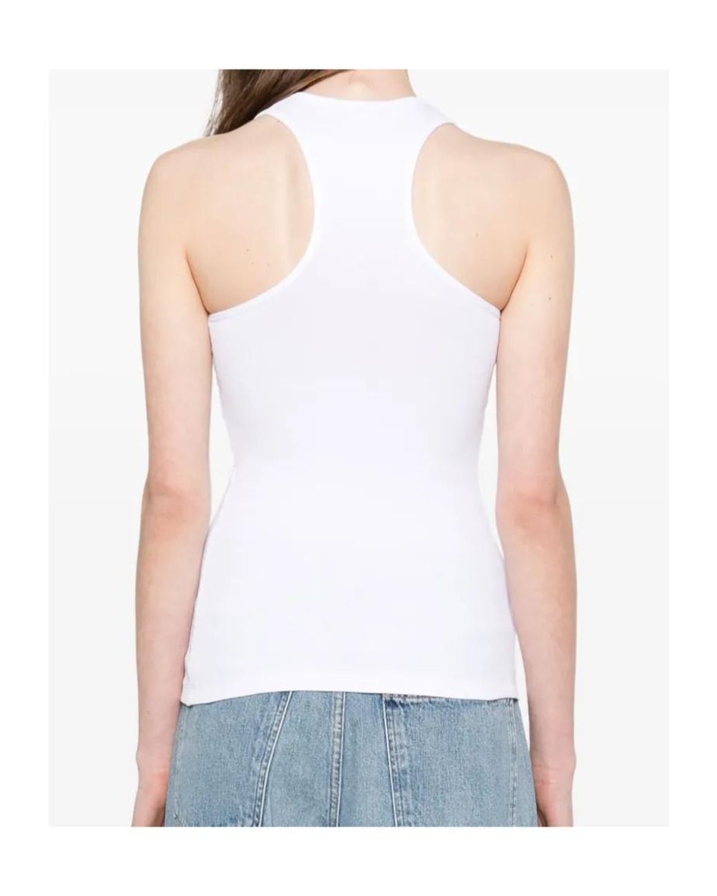 Stella McCartney White Slippery When Wet Tank Top