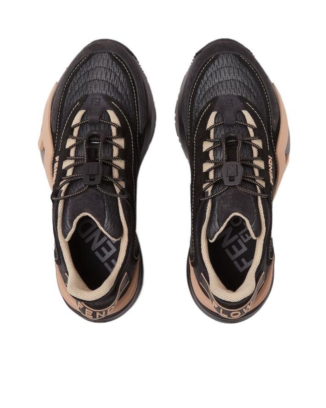 Fendi Black Flow Mesh Low-Top Sneakers