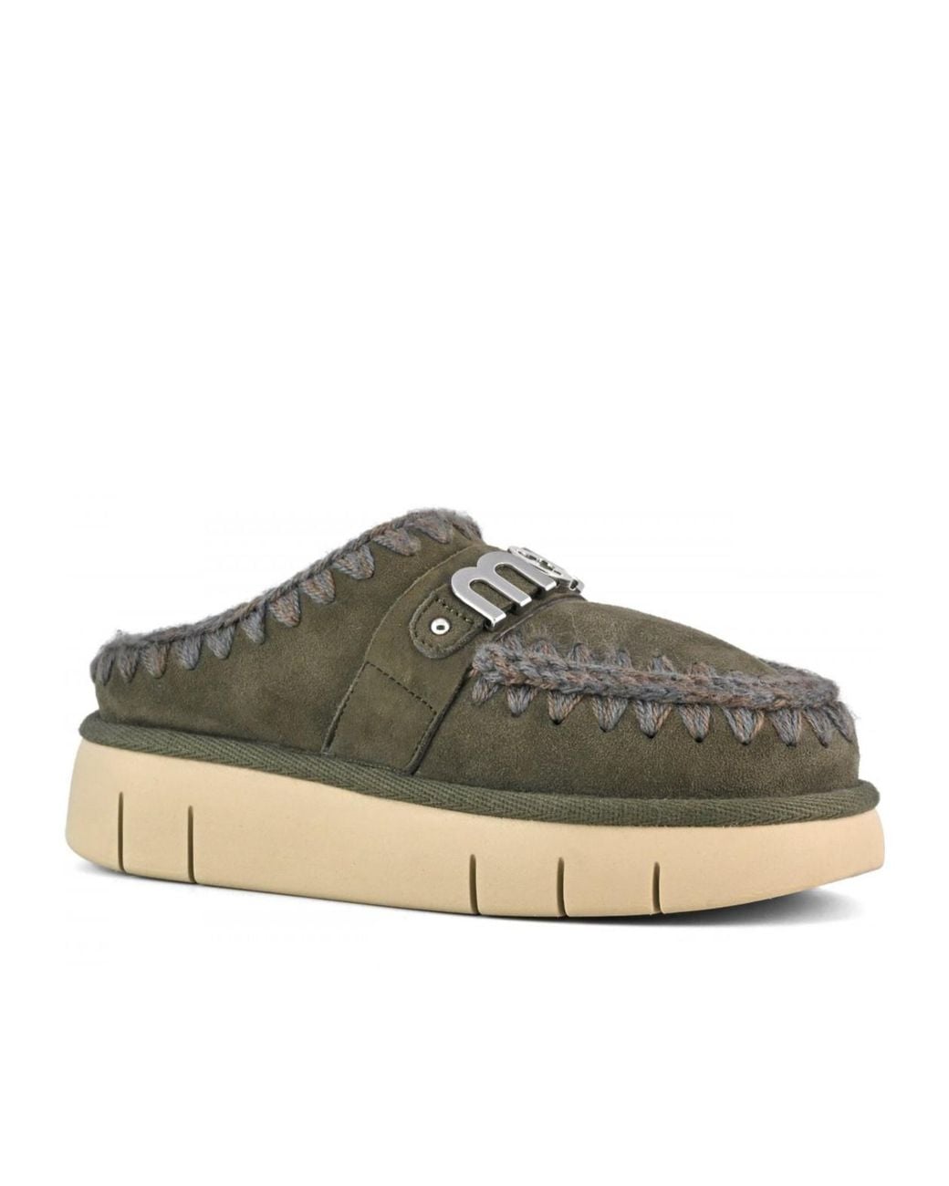 Mou Multicolor Logo-Lettering Round-Toe Slippers