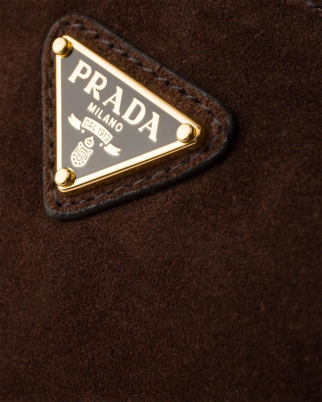 Prada Brown Suede Shoulder Bag