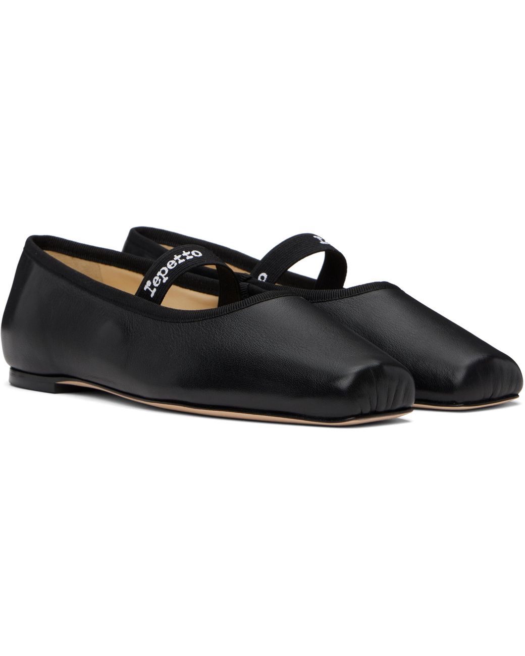 Repetto Black Lisbeth Square-Toe Ballet Flats