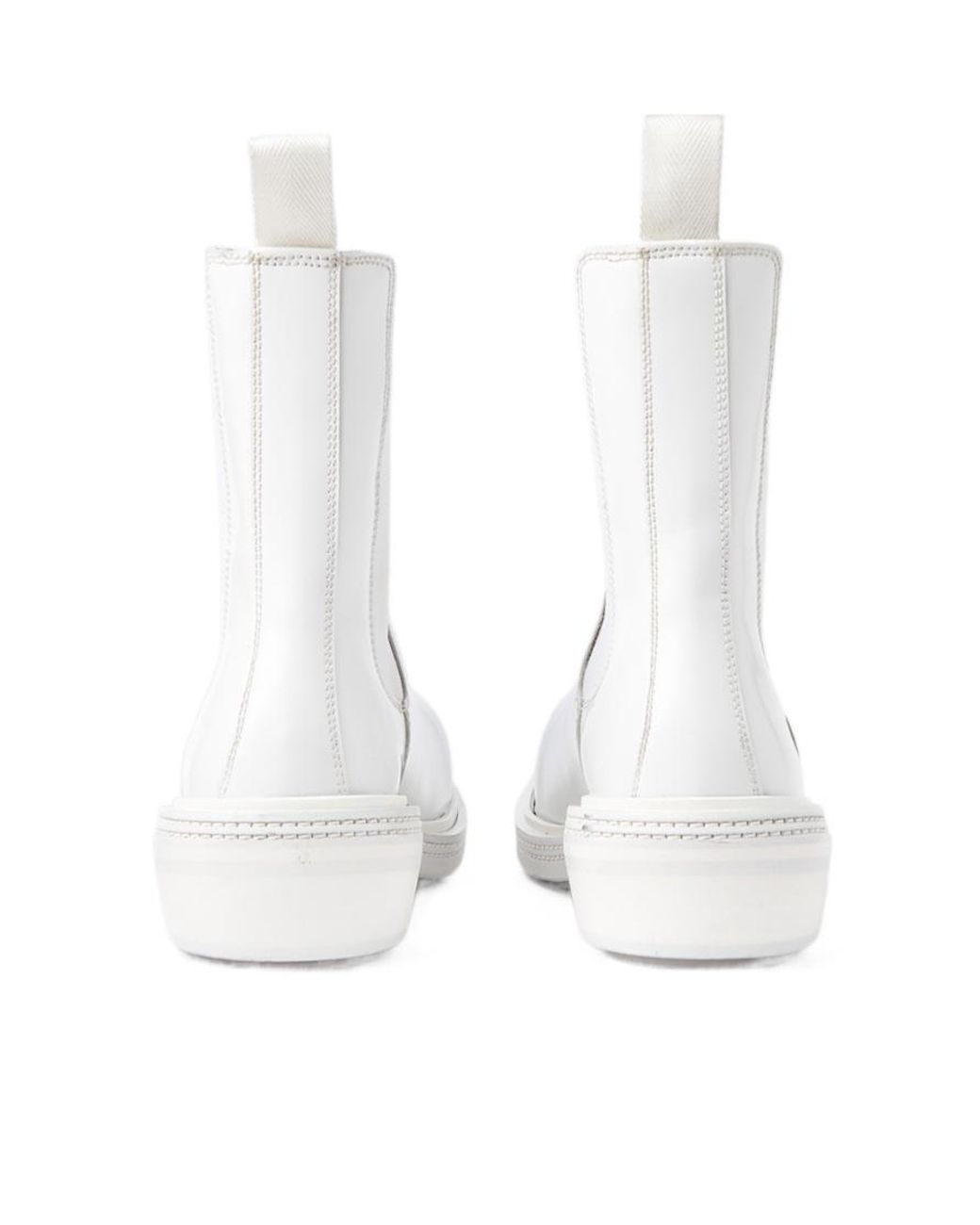 Bottega Veneta White Fireman Chelsea Ankle Boots