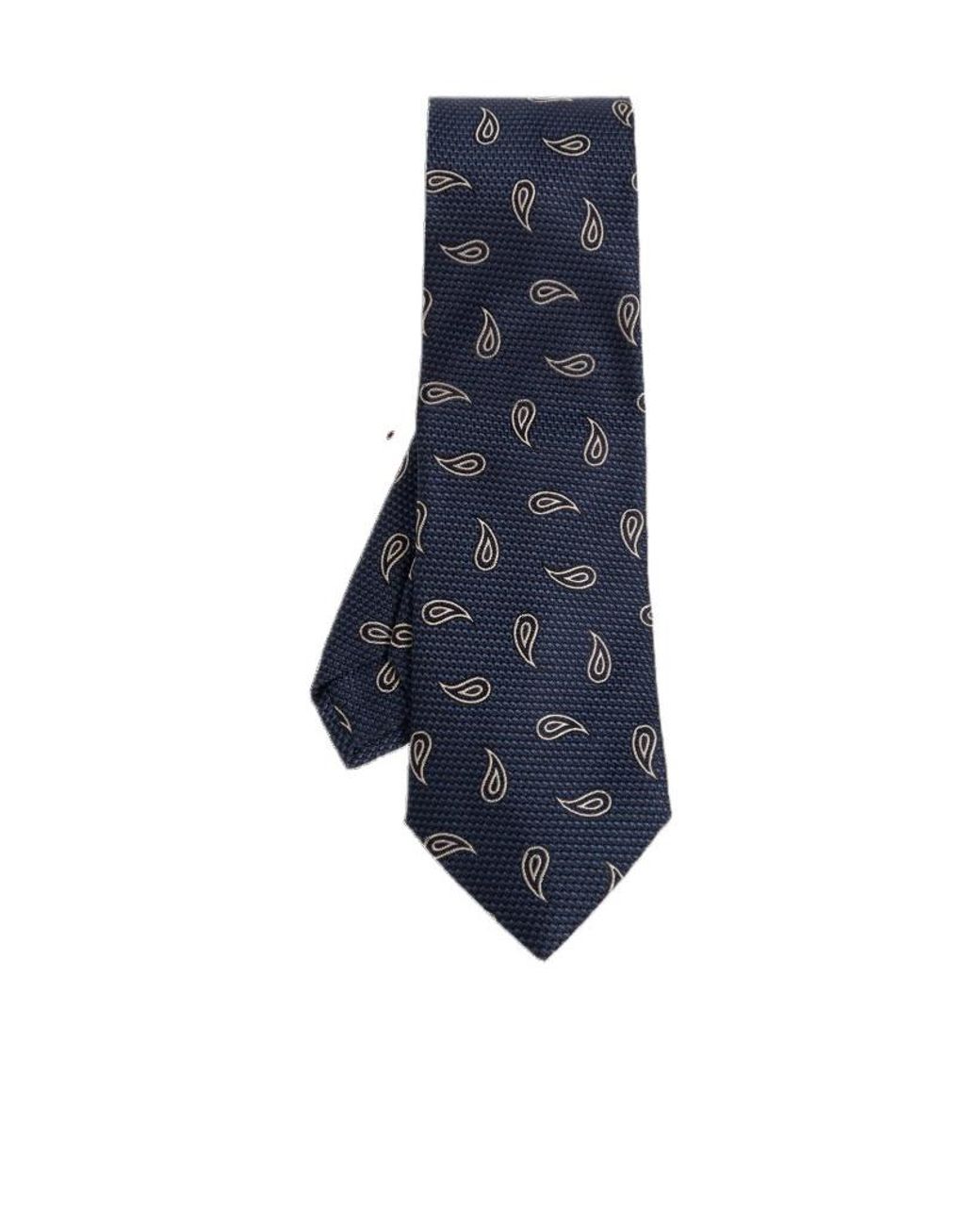 Etro Blue Paisley Pattern Tie for men