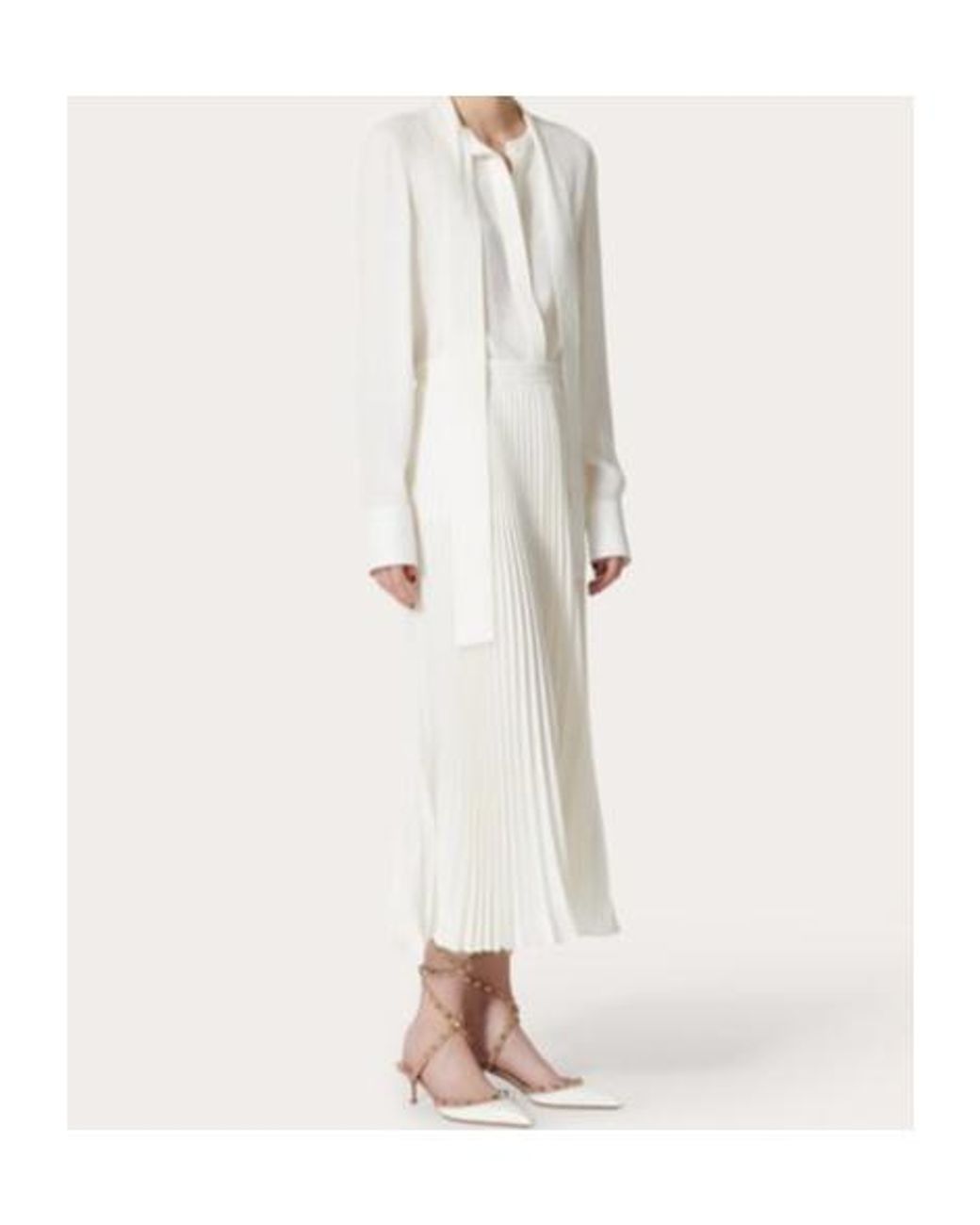 Valentino White Toile Iconographe High Neck Blouse