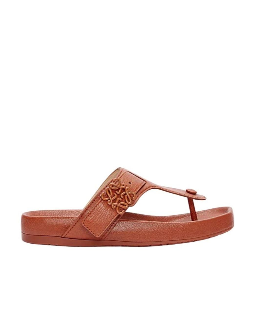 Loewe Brown Ease Anagram Buckled Sandals
