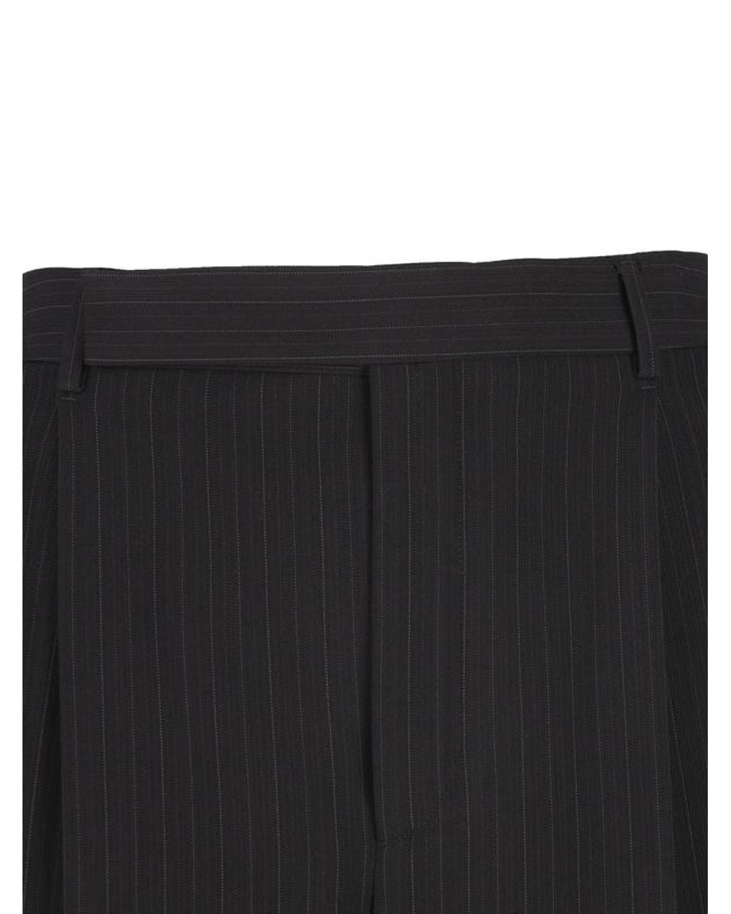 Saint Laurent Black Belt-Loops Trousers for men