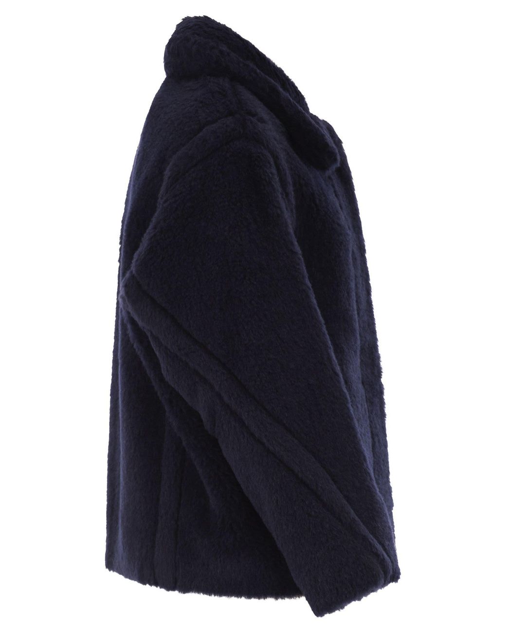 Max Mara Blue Fuggito Button-Up Coat