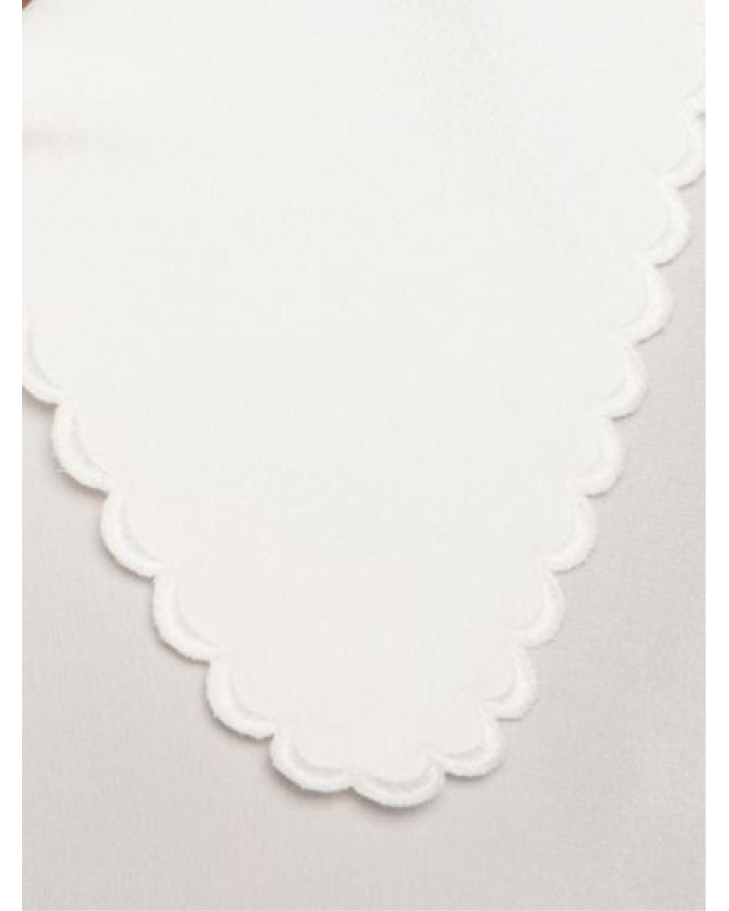 Chloé White Chloé Scalloped Collar Shirt