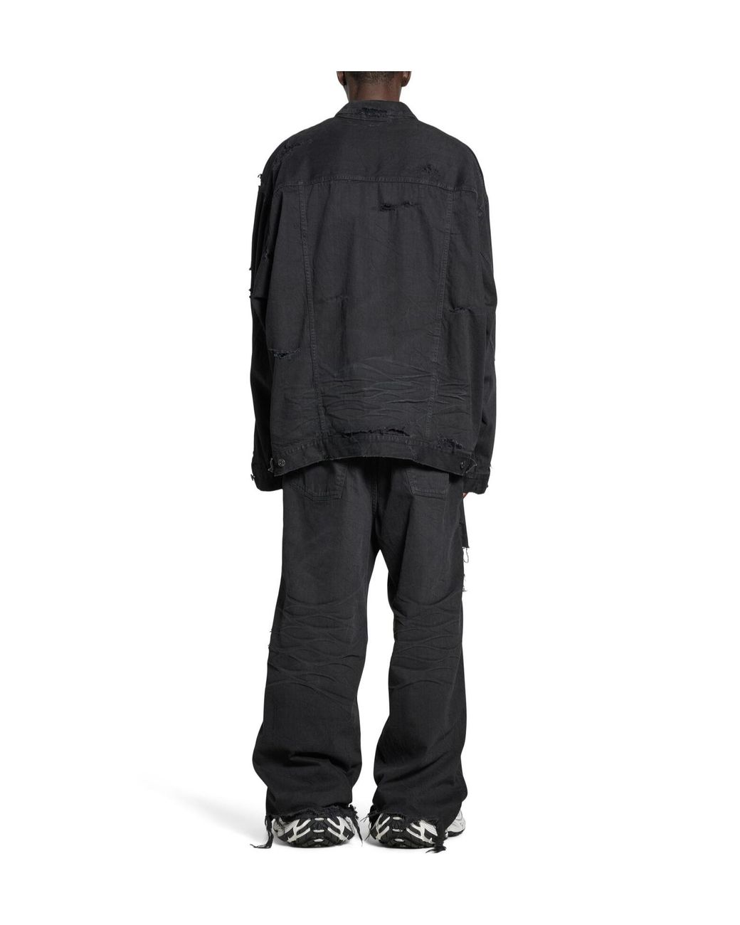 Balenciaga Blue Unity Sports Icon Patchwork Jacket for men