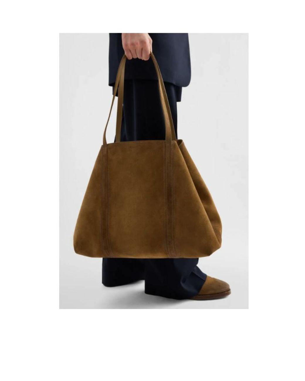 Jil Sander Brown Foro Large Tote Bag