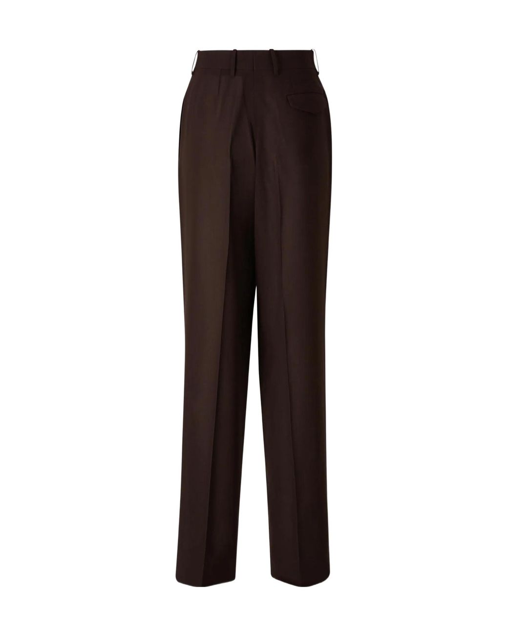 Tom Ford Brown Wide-Leg Pleated Wool Trousers