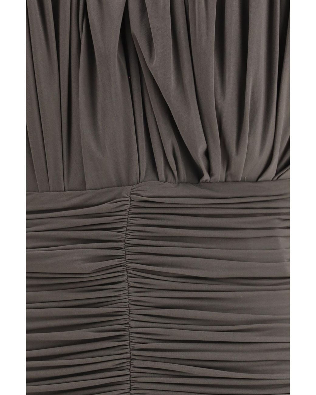Magda Butrym Gray Draped Off-Shoulder Dress